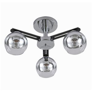 Lampa sufitowa Momo 3-punktowa metalowa czarno-srebrna 190809 Lampa sufitowa Momo 3-punktowa metalowa czarno-srebrna 190809