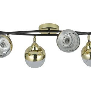 Lampa sufitowa Momo 4-punktowa metalowa czarno-złota 190813 Lampa sufitowa Momo 4-punktowa metalowa czarno-złota 190813