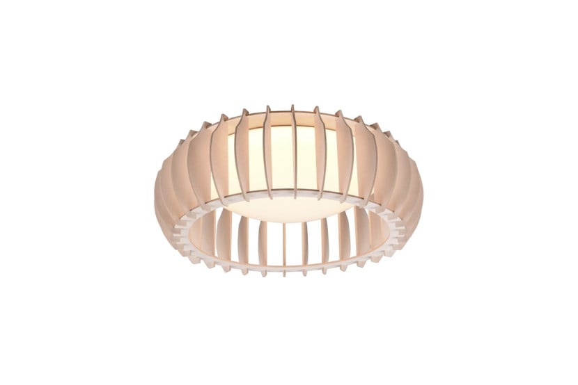 Lampa sufitowa MONTE biała jasne drewno LED 1x16W Ciepła biel 2200lm RL 821504