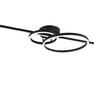 Lampa sufitowa MONTILLA z pilotem czarna LED 54W 6300lm IP20 Trio 1078443 Lampa sufitowa MONTILLA z pilotem czarna LED 54W 6300lm IP20 Trio 1078443