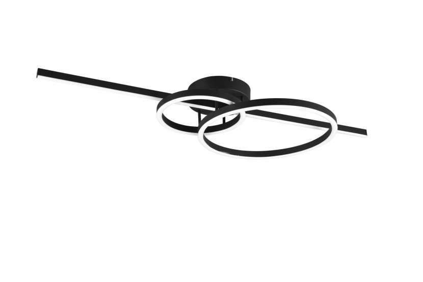 Lampa sufitowa MONTILLA z pilotem czarna LED 54W 6300lm IP20 Trio 1078443