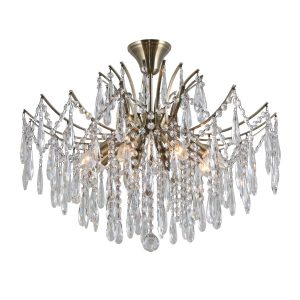 Lampa sufitowa mosiądz-przezroczysty MALLOLA 8xE14x40W Italux 860652 Lampa sufitowa mosiądz-przezroczysty MALLOLA 8xE14x40W Italux 860652