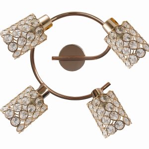 Lampa sufitowa mosiądz YORK 4xG9x40W wym: 17x44x44 cm Candellux 924267 Lampa sufitowa mosiądz YORK 4xG9x40W wym: 17x44x44 cm Candellux 924267