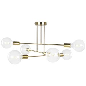 Lampa sufitowa mosiężna metalowa 6 świateł 83238 Lampa sufitowa mosiężna metalowa 6 świateł 83238