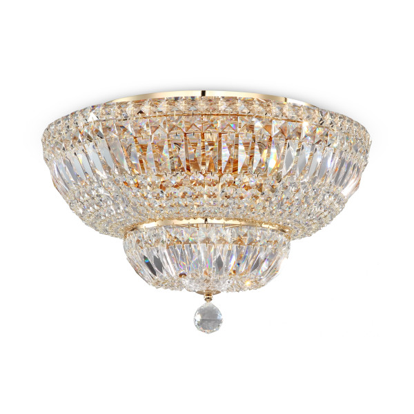 Lampa sufitowa mosiężno-złota BASFOR 12xE14x60W wym: 32x46x46 cm Maytoni 863912