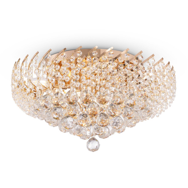 Lampa sufitowa mosiężno-złota KAROLINA 9xE14x40W wym: 27x51x51 cm Maytoni 863872