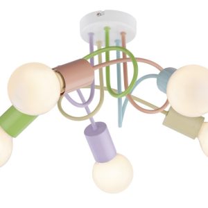 Lampa sufitowa multikolor Linett 5xE27x40W wym: 20,5×35,5×35,5 cm Rabalux 859383 Lampa sufitowa multikolor Linett 5xE27x40W wym: 20,5×35,5×35,5 cm Rabalux 859383