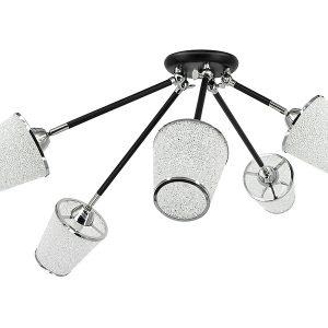 Lampa sufitowa Nairobi 5-punktowa metalowa czarna 55337 Lampa sufitowa Nairobi 5-punktowa metalowa czarna 55337