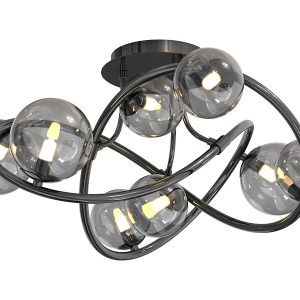 Lampa sufitowa Nancy LED 8 punktowa metalowa czarna 111543 Lampa sufitowa Nancy LED 8 punktowa metalowa czarna 111543