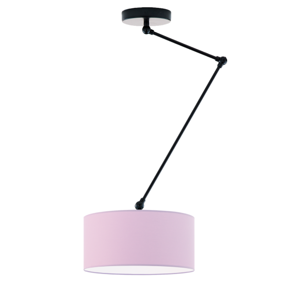 Lampa sufitowa NEWA regulowana industrial loft Czarny/ Jasny Fioletowy 905185