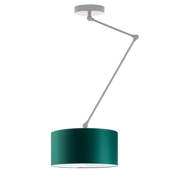 Lampa sufitowa NEWA regulowana loft do sypialni Srebrny/ Zieleń Butelkowa 905170