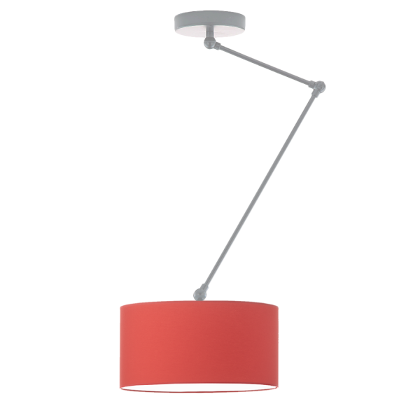 Lampa sufitowa NEWA regulowana z abażurem tuba nowoczesna Srebrny/ Czerwony 905171