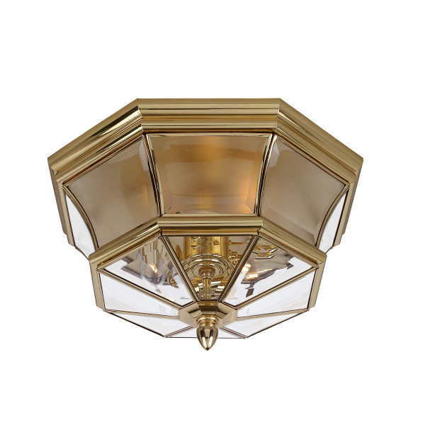 Lampa sufitowa Newbury polerowany mosiądz 3xE14x60W IP44 Quoizel 931325