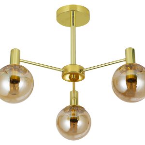 Lampa sufitowa Nicola 3-punktowa stalowa złota 190773 Lampa sufitowa Nicola 3-punktowa stalowa złota 190773