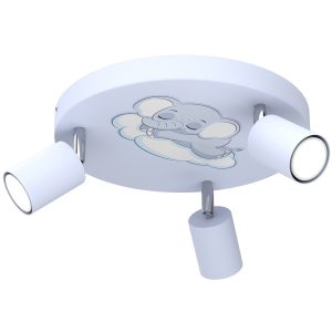 Lampa sufitowa niebiesko-biała Fun 3xGU10x8W wym: 10,5x30x30 cm Luminex 863567 Lampa sufitowa niebiesko-biała Fun 3xGU10x8W wym: 10,5x30x30 cm Luminex 863567