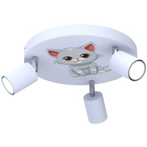 Lampa sufitowa niebiesko-szara-różowa Fun 3xGU10x8W Luminex 863574 Lampa sufitowa niebiesko-szara-różowa Fun 3xGU10x8W Luminex 863574