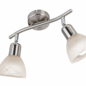 Lampa sufitowa nikiel Daytona 2 2xE14x40W wym: 12x25x10 cm Reality 864397 Lampa sufitowa nikiel Daytona 2 2xE14x40W wym: 12x25x10 cm Reality 864397