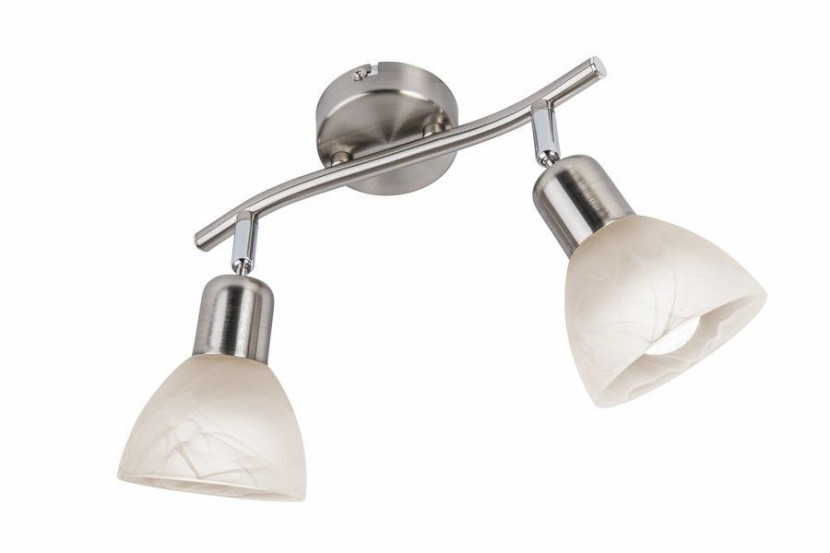 Lampa sufitowa nikiel Daytona 2 2xE14x40W wym: 12x25x10 cm Reality 864397