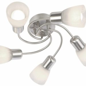 Lampa sufitowa nikiel Gordon 5xE14x40W wym: 23x45x45 cm Reality 860465 Lampa sufitowa nikiel Gordon 5xE14x40W wym: 23x45x45 cm Reality 860465
