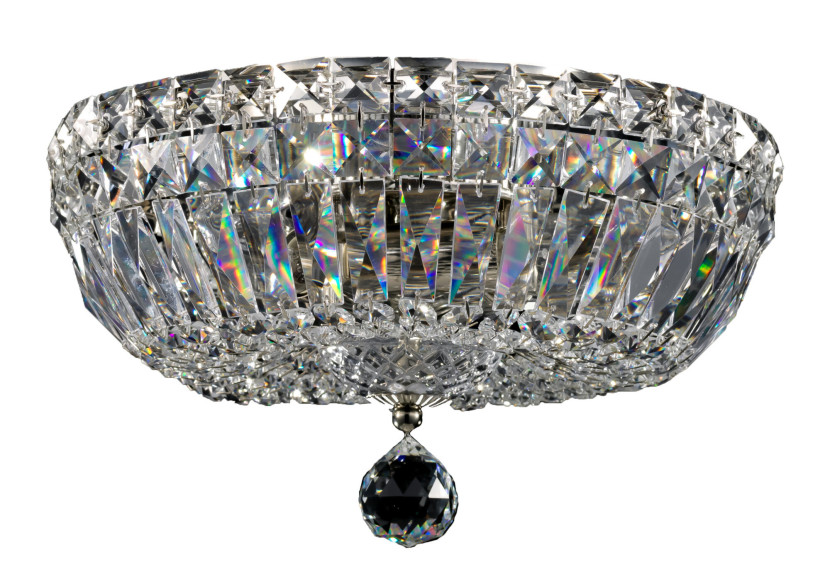 Lampa sufitowa nikiel-transparentna BASFOR 3xE14x60W Maytoni 864033