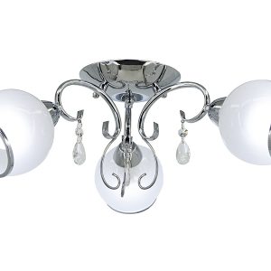 Lampa sufitowa Nina 3-punktowa metalowa srebrna 1077881 Lampa sufitowa Nina 3-punktowa metalowa srebrna 1077881