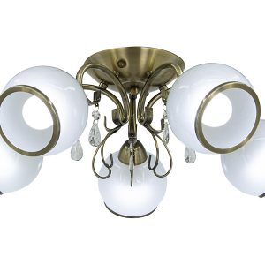 Lampa sufitowa Nina 5-punktowa metalowa złota 1077882 Lampa sufitowa Nina 5-punktowa metalowa złota 1077882