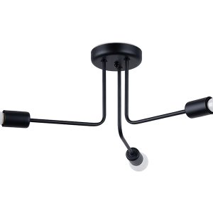 Lampa sufitowa Norah 3-punktowa stalowa czarna 329333 Lampa sufitowa Norah 3-punktowa stalowa czarna 329333