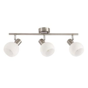 Lampa sufitowa Novo białe szklane klosze srebrno-biała 3xE14x40W Candellux 1020197