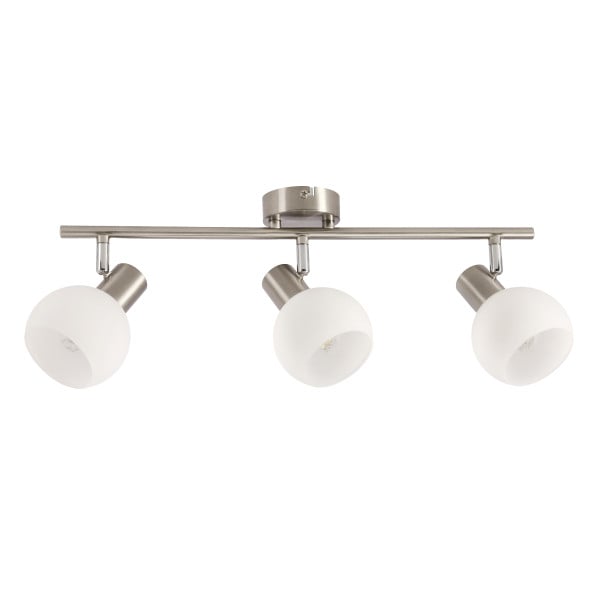 Lampa sufitowa Novo białe szklane klosze srebrno-biała 3xE14x40W Candellux 1020197