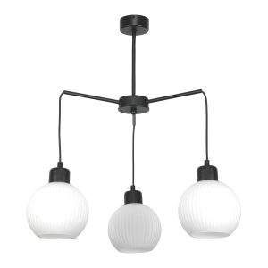 Lampa sufitowa nowoczesna czarna kule białe EDYLIT 3xE27 BETIS 15-272 1048274 Lampa sufitowa nowoczesna czarna kule białe EDYLIT 3xE27 BETIS 15-272 1048274