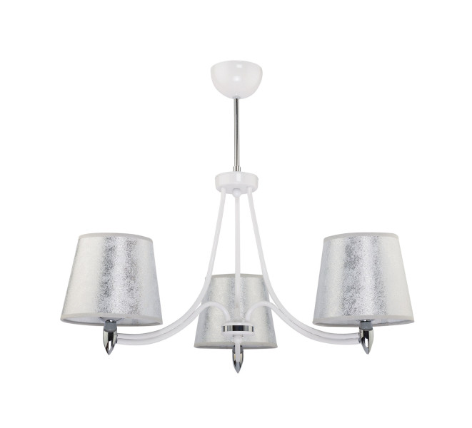 Lampa sufitowa OSKAR biało-srebrna 3xE27x15W IP20 Jupiter 1004077