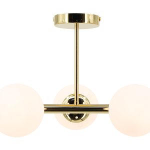 Lampa sufitowa Otis 3-punktowa metalowa złota 1077816 Lampa sufitowa Otis 3-punktowa metalowa złota 1077816