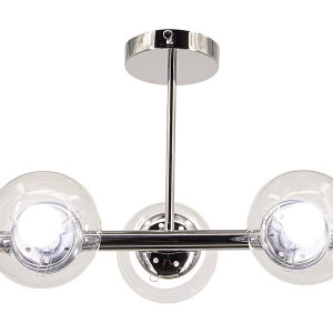 Lampa sufitowa Otis metalowa srebrna 1077814 Lampa sufitowa Otis metalowa srebrna 1077814
