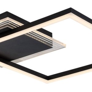Lampa sufitowa OTTAVIA czarno-biała LED 2x24W Ciepła biel 2000lm Rabalux 860266 Lampa sufitowa OTTAVIA czarno-biała LED 2x24W Ciepła biel 2000lm Rabalux 860266