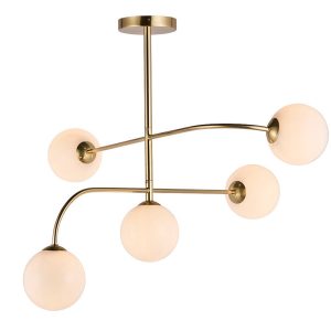 Lampa sufitowa OTTO zagięte rurki złota 5xG9x8W wym:58,4x80x80cm IP20 Endon 1020315 Lampa sufitowa OTTO zagięte rurki złota 5xG9x8W wym:58,4x80x80cm IP20 Endon 1020315
