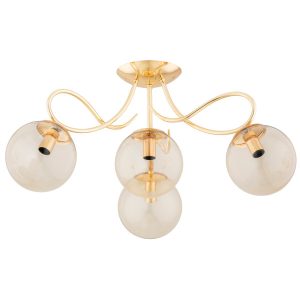 Lampa sufitowa OXA złoto-bursztynowy 4xE14x10W IP20 Alfa 942496