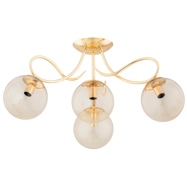 Lampa sufitowa OXA złoto-bursztynowy 4xE14x10W IP20 Alfa 942496