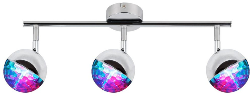 Lampa sufitowa PARTY chromowana wielokolorowy LED 3x9W akryl Candellux 864073