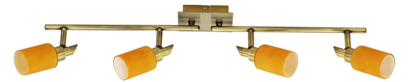 Lampa sufitowa patyna-pomarańczowa TUKAN 4xG9x40W wym: 19x86x8 cm Candellux 924300
