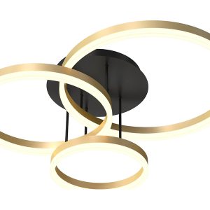 Lampa sufitowa Perpignon LED 3-punktowa ze ściemniaczem złota 112935