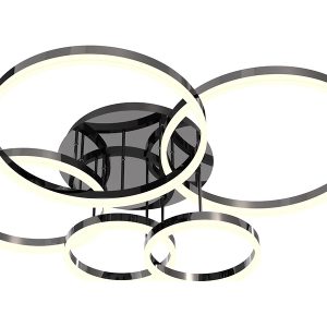 Lampa sufitowa Perpignon LED 5-punktowa ze ściemniaczem czarny chrom 112938