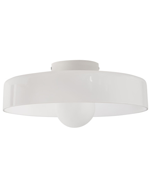 Lampa sufitowa plafon szklany biała 712316