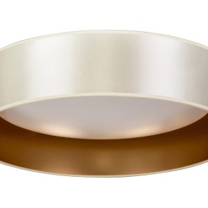 Lampa sufitowa Plafond LED tkaninowa beżowo-złota 333699 Lampa sufitowa Plafond LED tkaninowa beżowo-złota 333699