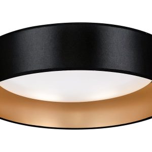 Lampa sufitowa Plafond LED tkaninowa czarno-złota 333697 Lampa sufitowa Plafond LED tkaninowa czarno-złota 333697