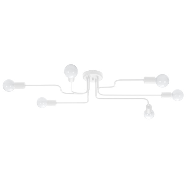 Lampa sufitowa PLANUM biała 6xE27x15W wym:15,5x80x64cm IP20 Pure Lume 1021144
