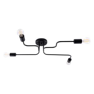 Lampa sufitowa PLANUM czarna 4xE27x15W wym:15,5x78x58cm IP20 Pure Lume 1021134 Lampa sufitowa PLANUM czarna 4xE27x15W wym:15,5x78x58cm IP20 Pure Lume 1021134