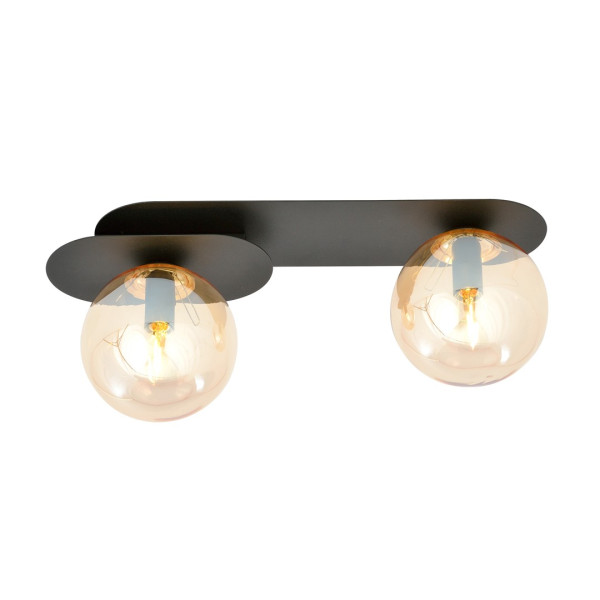 Lampa Sufitowa Plaza 2 Black/Miodowy 766896