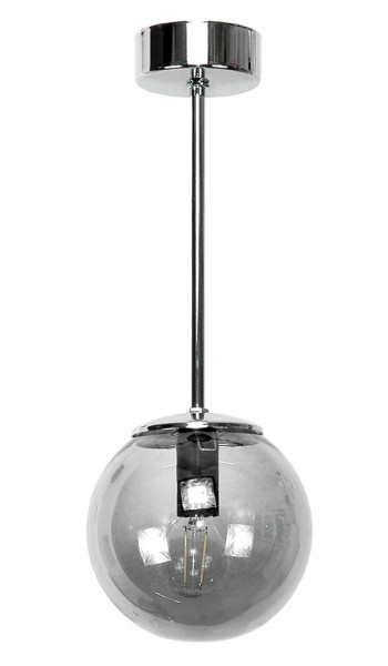 Lampa sufitowa pojedyncza chrom kula grafitowa EDYLIT 1xE14 CALIPSO 14-945 1046661