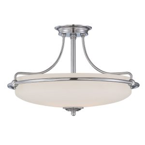 Lampa sufitowa polerowany chrom-biała Griffin 4xE27x60W Quoizel 864038 Lampa sufitowa polerowany chrom-biała Griffin 4xE27x60W Quoizel 864038