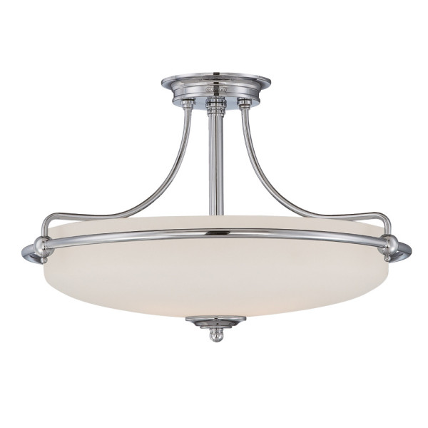Lampa sufitowa polerowany chrom-biała Griffin 4xE27x60W Quoizel 864038